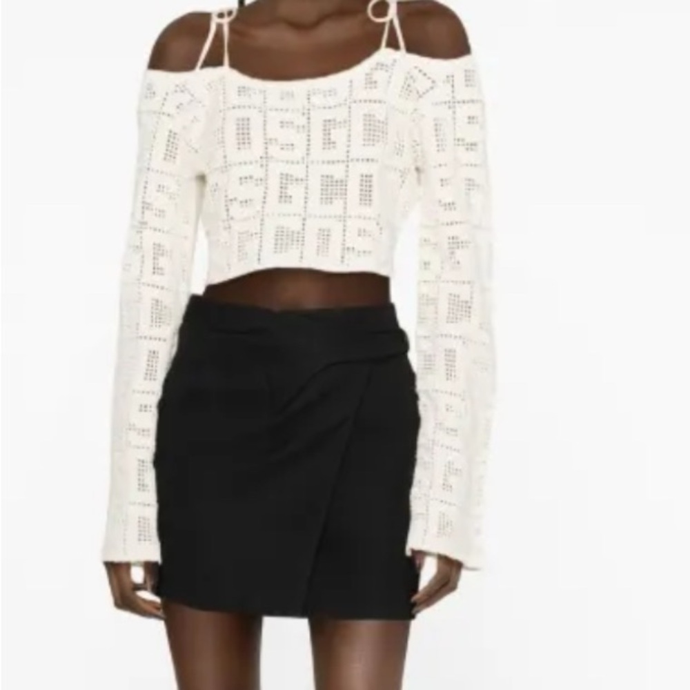 GCDS
crochet-knit logo crop top size S